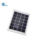 2.5W Photovoltaic Portable Solar Panel ZW-2.5W-6VM Mini Glass Laminated Solar Panels Charger 6V