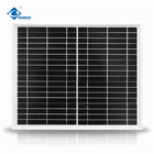 20W Mono Silicon Solar Panel for Home Solar Power System ZW-20W-18V-1 transparent glass solar panel