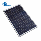 50W Transparent Glass Solar Panel ZW-50W-18V Aluminium Frame Portable Solar Charger 18V