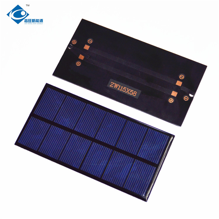 1.0W foldable hiking solar energy panels ZW-11558 UV Treated 3V Mini Solar Panel 0.12A