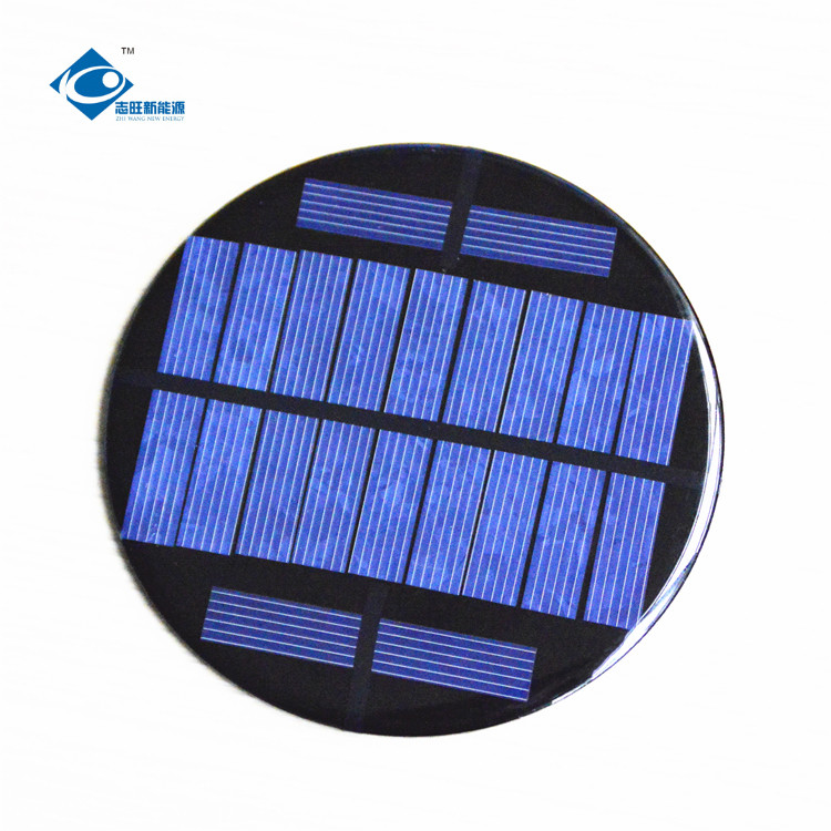 11 Battery 5.5V Lightweight Silicon Solar ZW-R100 Epoxy Resin Solar Panel Φ100X2.5mm