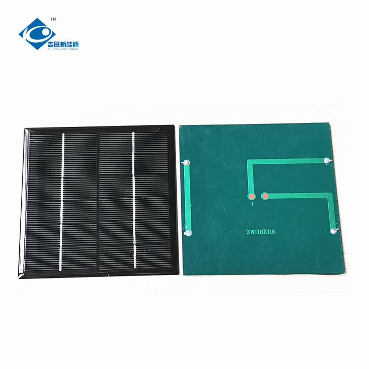 Outdoor Solar Charger ZW-116116 Custom Mini Epoxy Solar Panel 1.8W Solar Panel Photovoltaic 6V