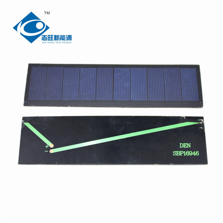 ZW-16946P Reliable PET Solar Panel 0.5W Peak Power 23% Cell Efficiency Easy Installation