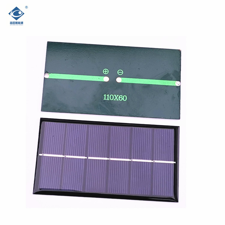 3V Epoxy Resin Solar Panel 0.95W Portable Solar Panels ZW-11060-3V Customizable Solar Panel
