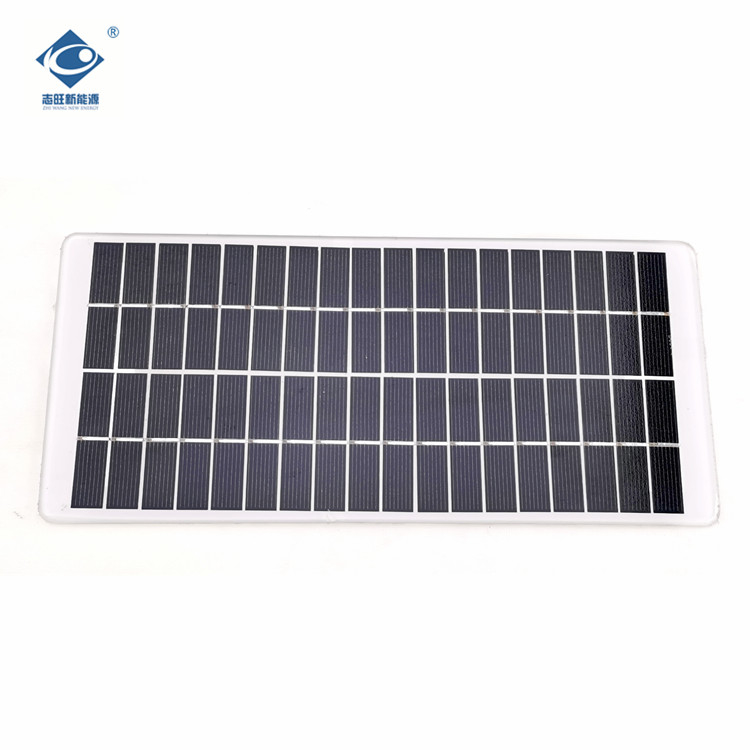 5.2W Portable Glass Solar Panel Charger ZW-255155-G Poly Glass Paminated Solar Panels 18V 290mA