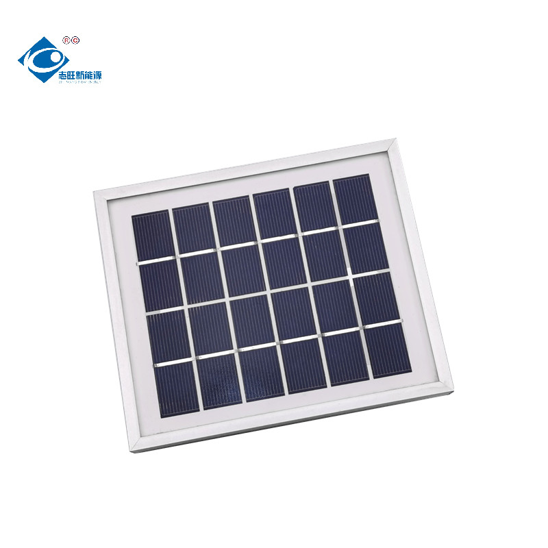 6V 2W Portable Aluminum Frames Solar Panel Charger ZW-2W-6V Glass Laminated Solar Panels