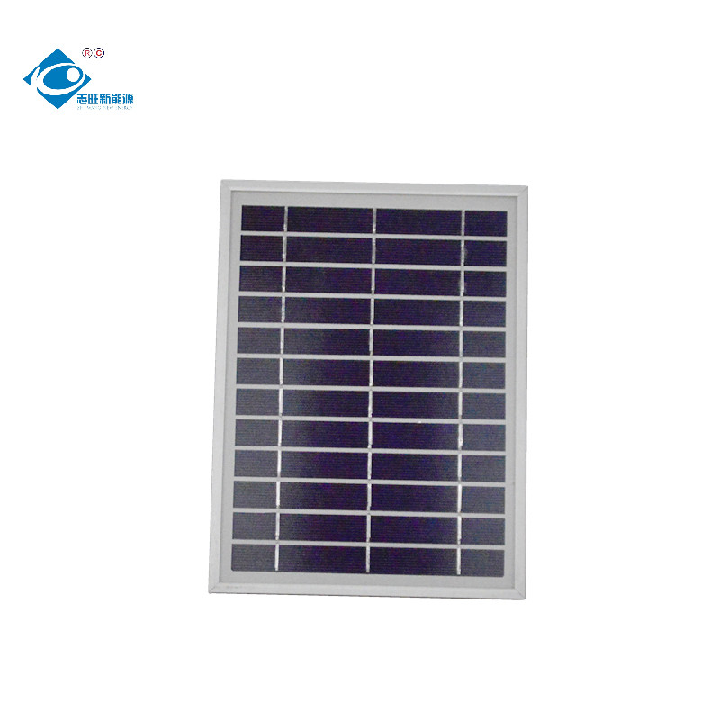 6V High Efficient Glass Solar Panel 5W Outdoor Solar Photovoltaic Panel Charger ZW-5W-6V