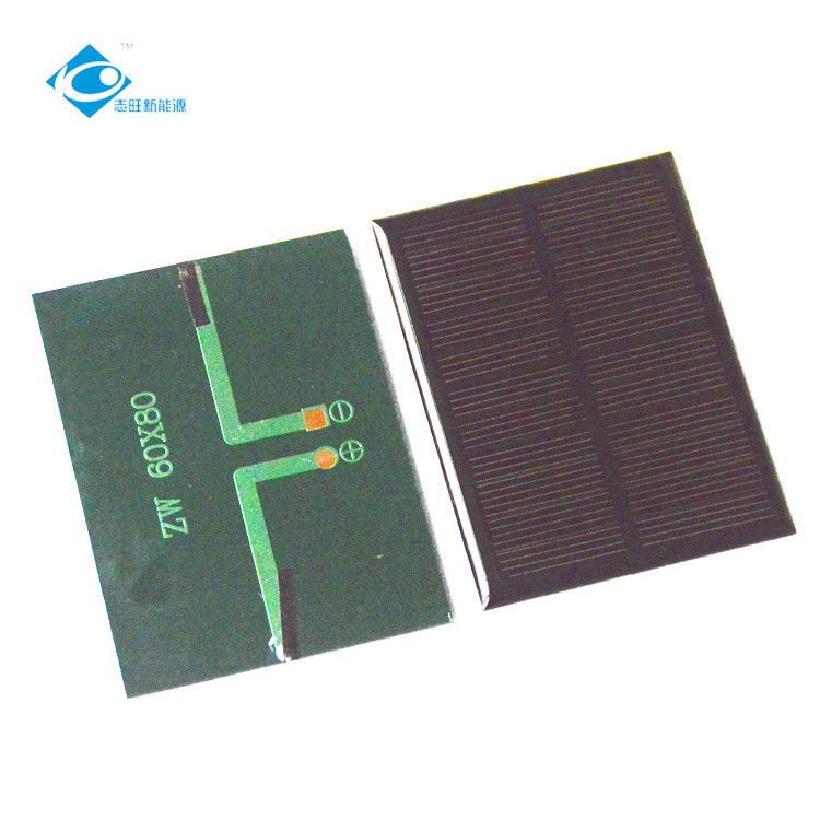 6V transparent epoxy solar panel for outdoor filexable solar charger ZW-8060 Lightweight Silicon Solar PV Module 0.6W